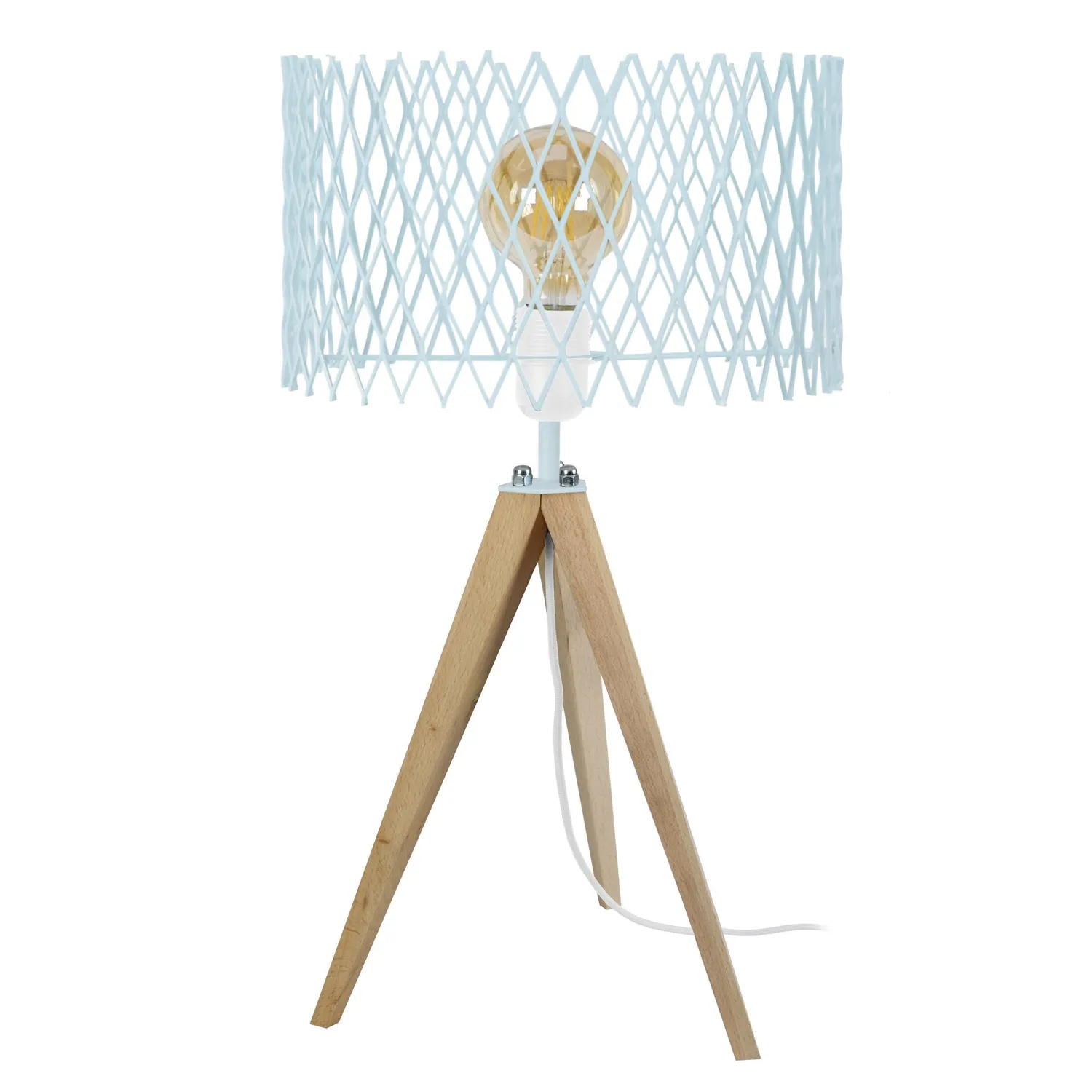 Tosel Aster lampada treppiede naturale nero 30x54cm