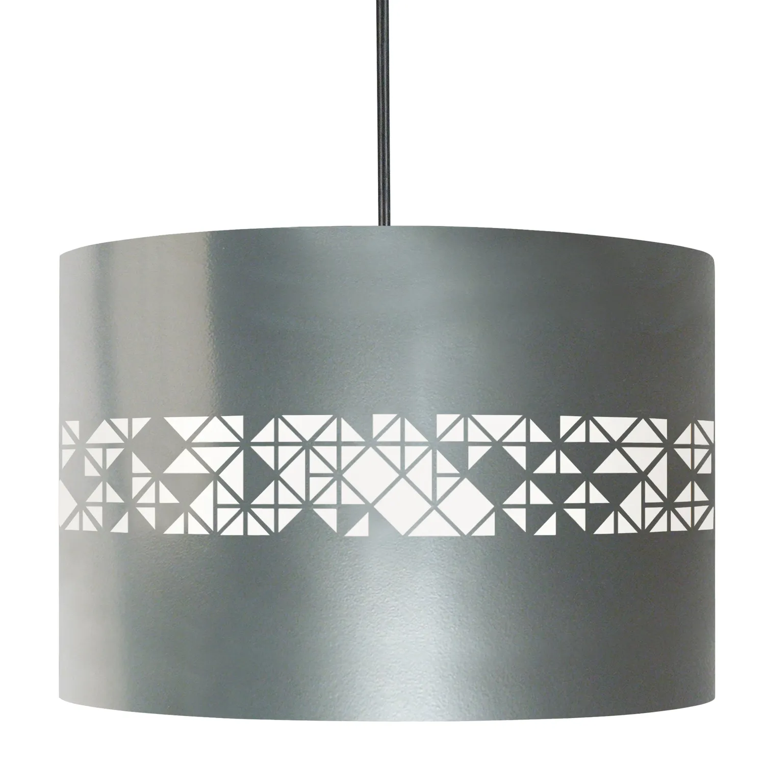 Tosel Ikat sospensione cilindro nera E27