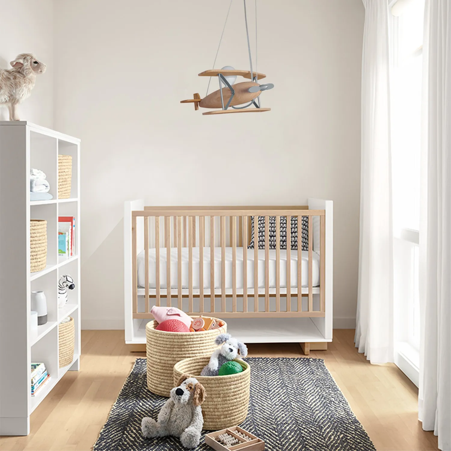 Tosel AVION Sospensione Legno 40x100 cm Naturale