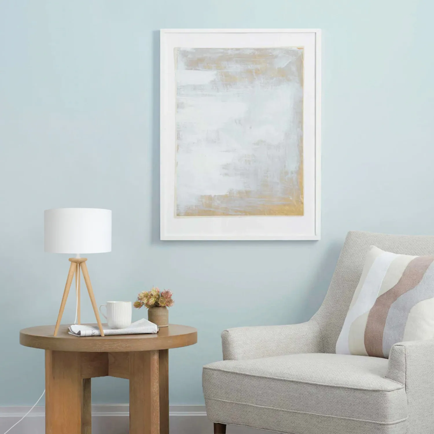 Tosel Arhus lampada tavolo treppiede bianco 54cm E27