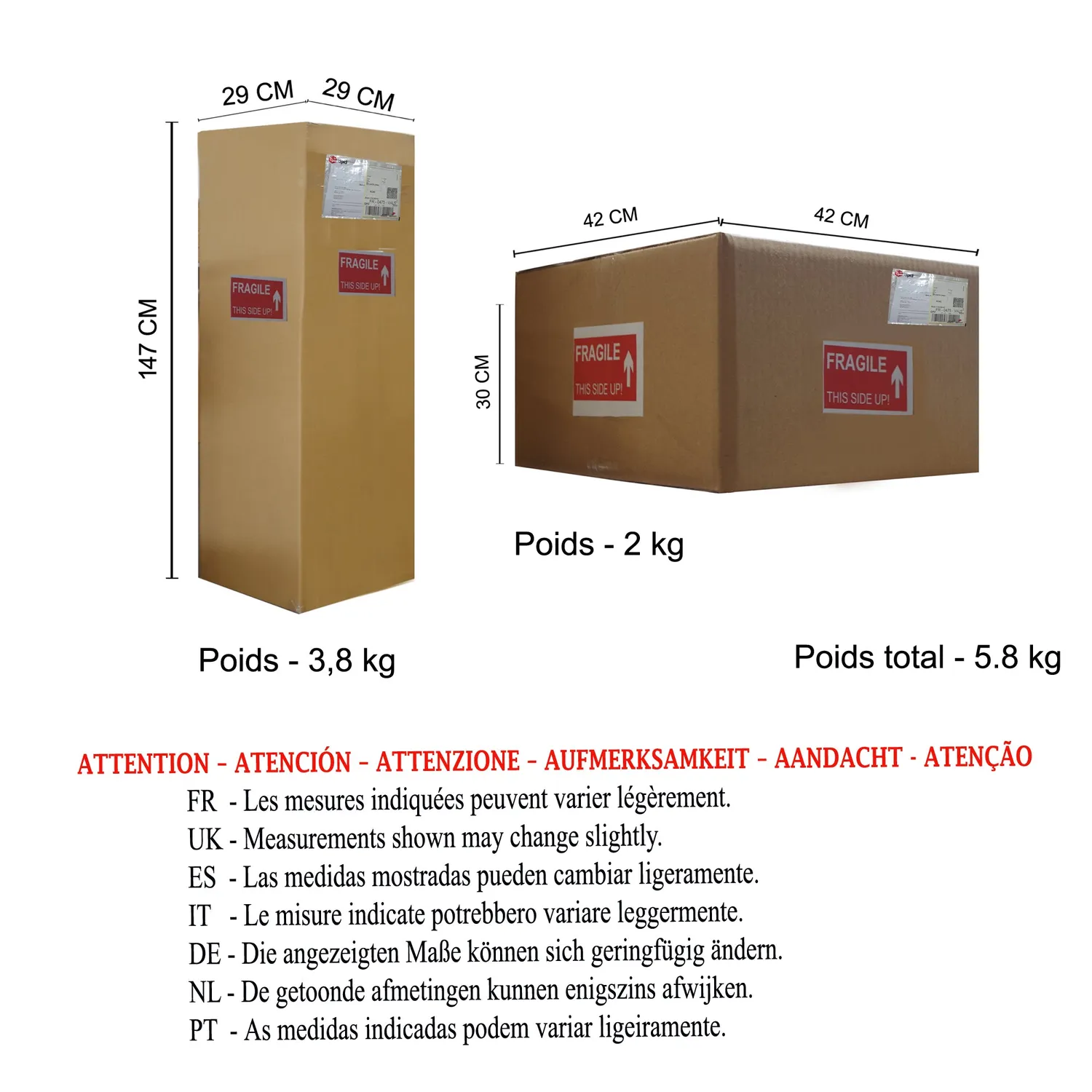 Tosel Cochin piantana legno 40x158cm naturale