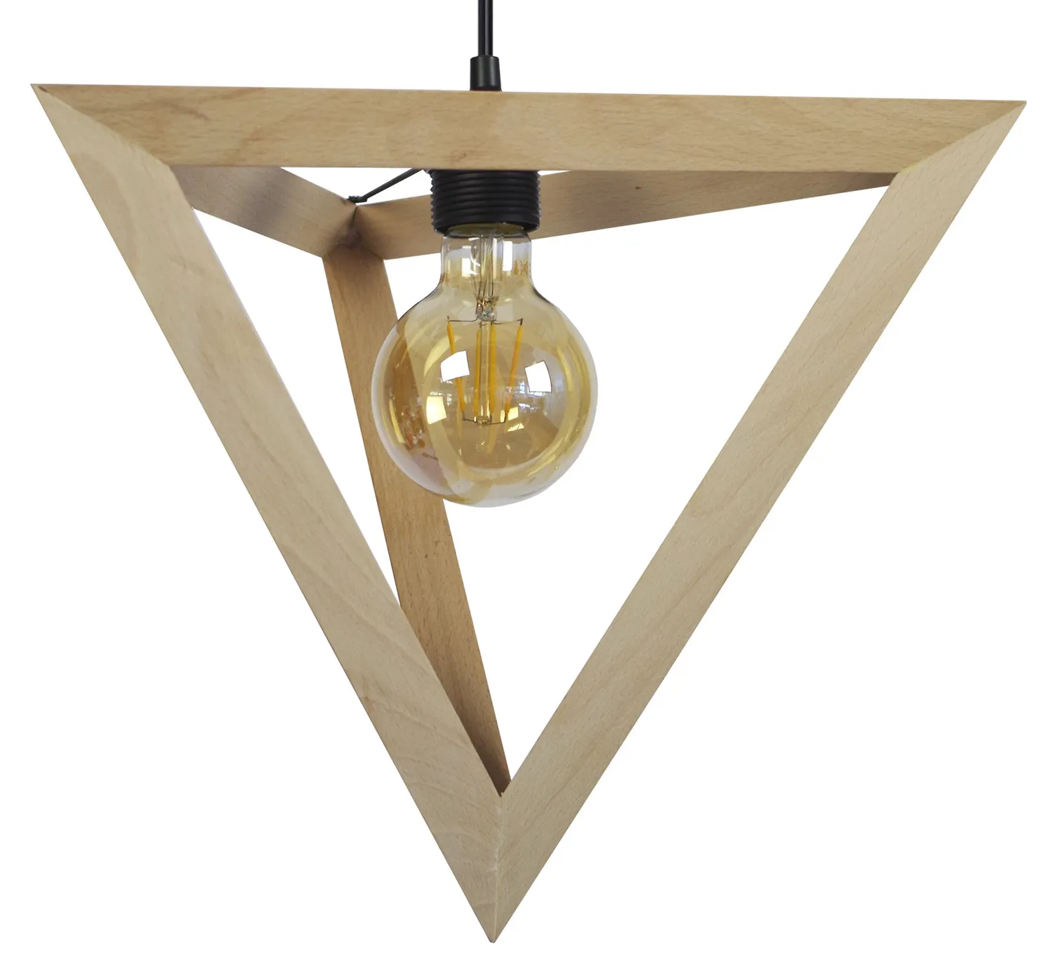 Tosel Tetraedre sospensione legno naturale 100 cm