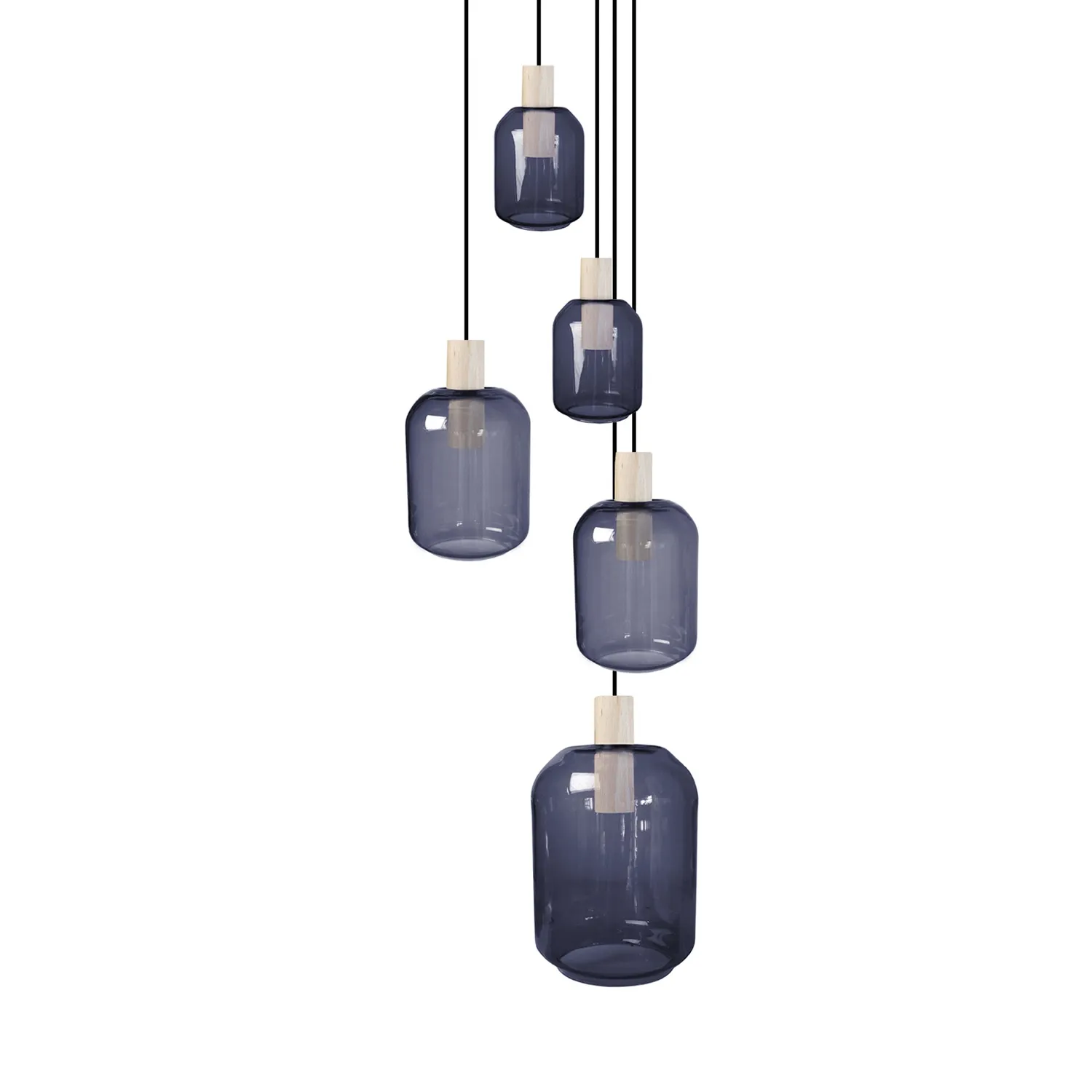 Tosel Svalbard SMB lampadario legno trasparente