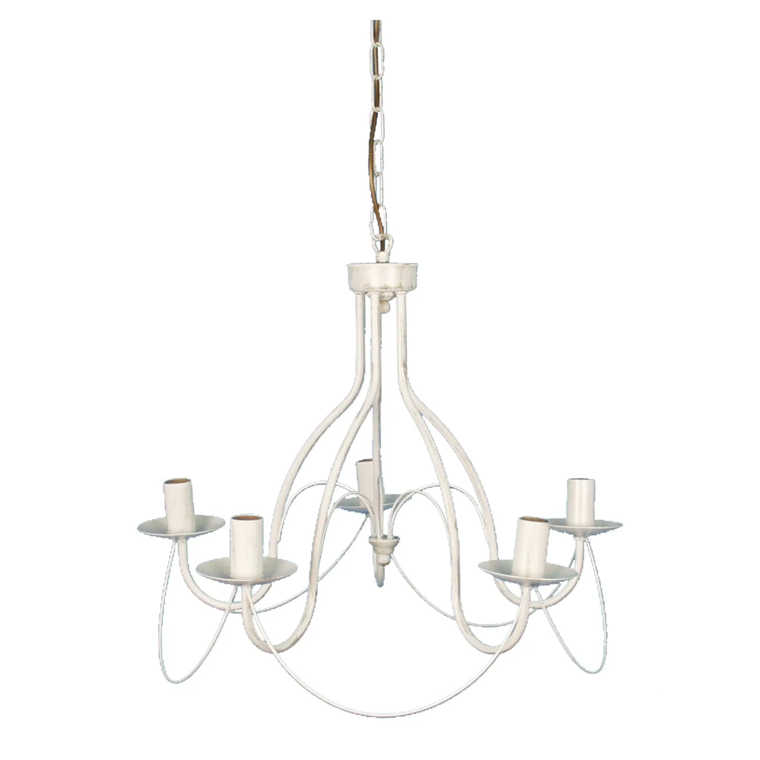 Tosel Provençale lampadario 5 luci bianco oro E14
