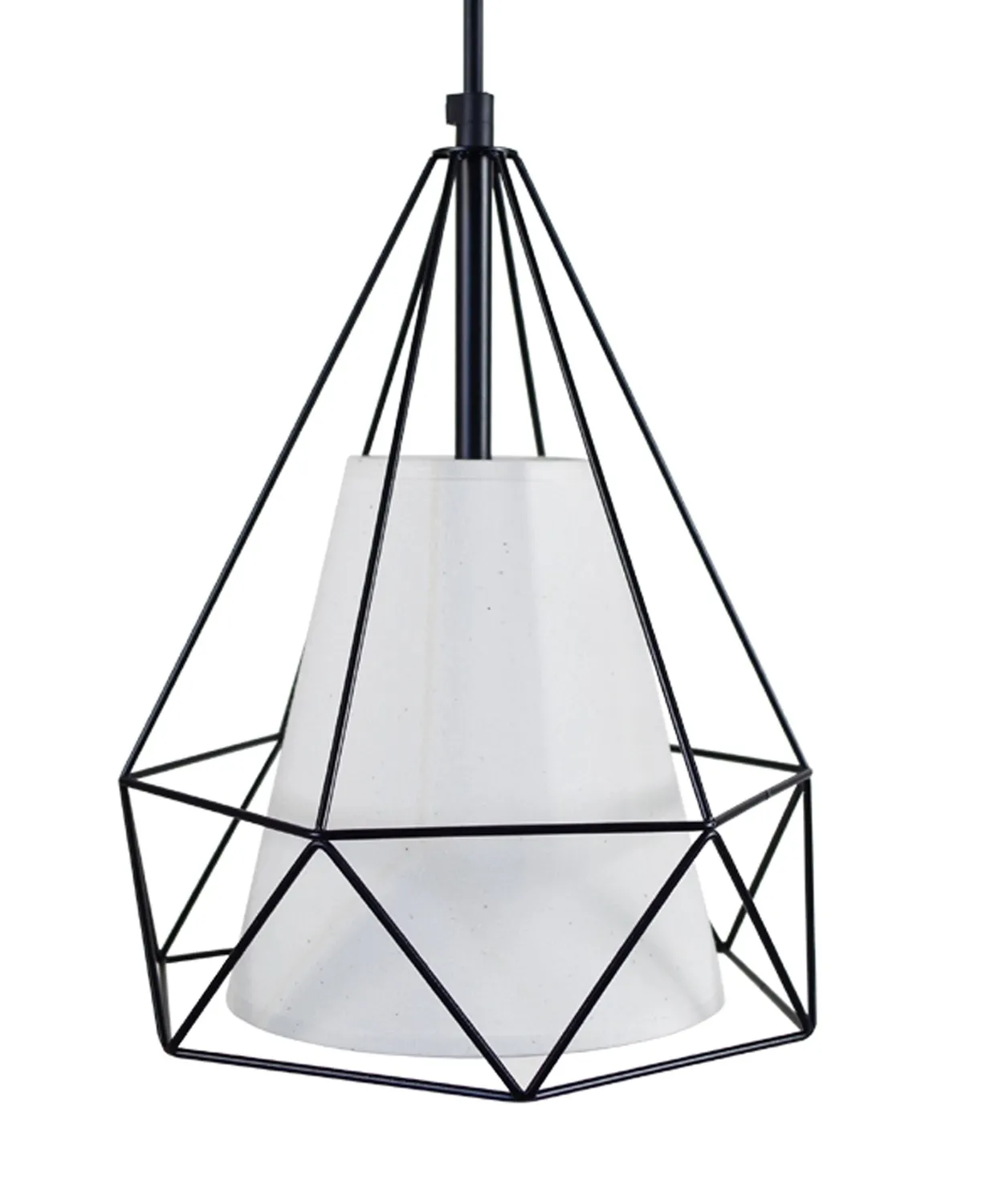 Tosel Gallipoli lampadario tessuto nero 40x100 cm E14
