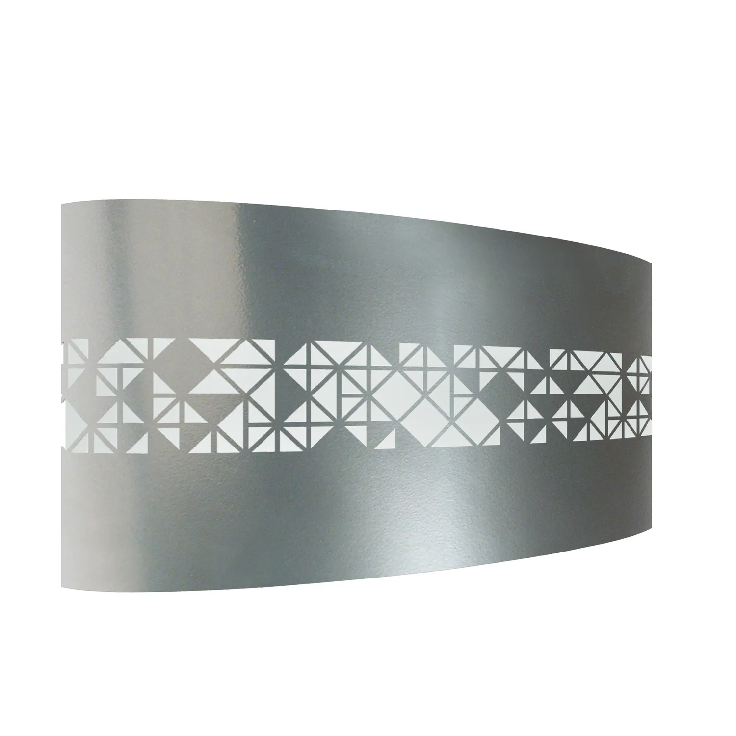 Tosel Ikat Carres applique metallo bianco avorio 22 cm