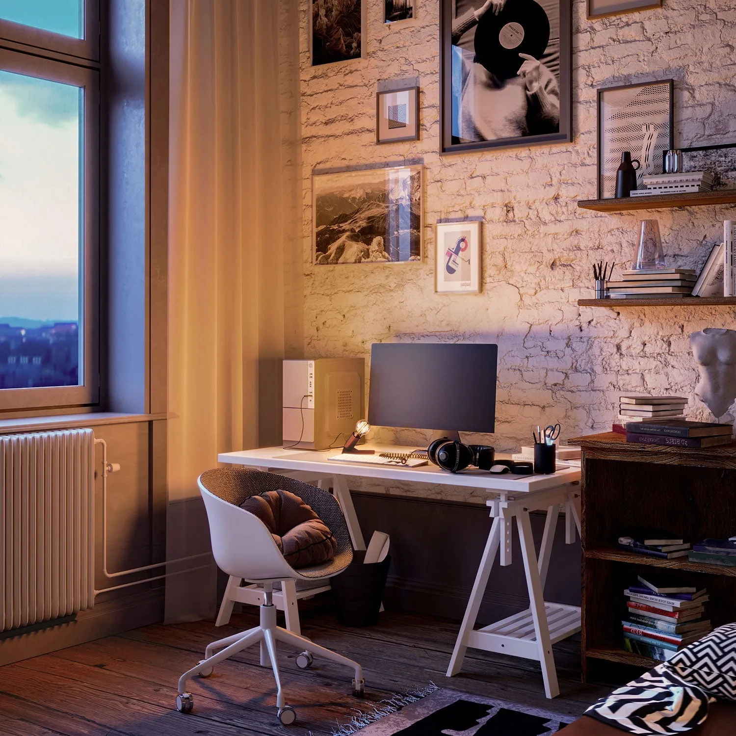 Creative Cables SI lampada tavolo USB-C 5V rame satinato E27