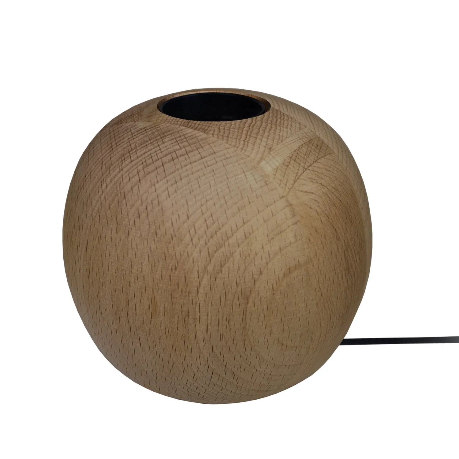 Tosel Boule base lampada comodino 11x10cm naturale legno