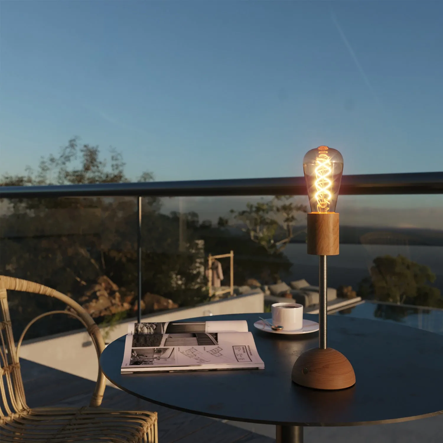 Creative Cables Cabless02 lampada portatile legno neutra Edison