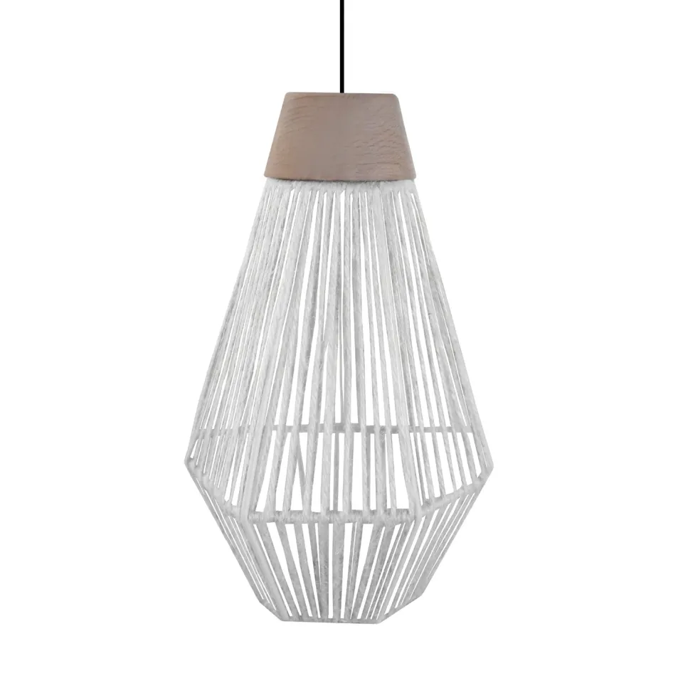Tosel Perla sospensione corda naturale 20 cm E27