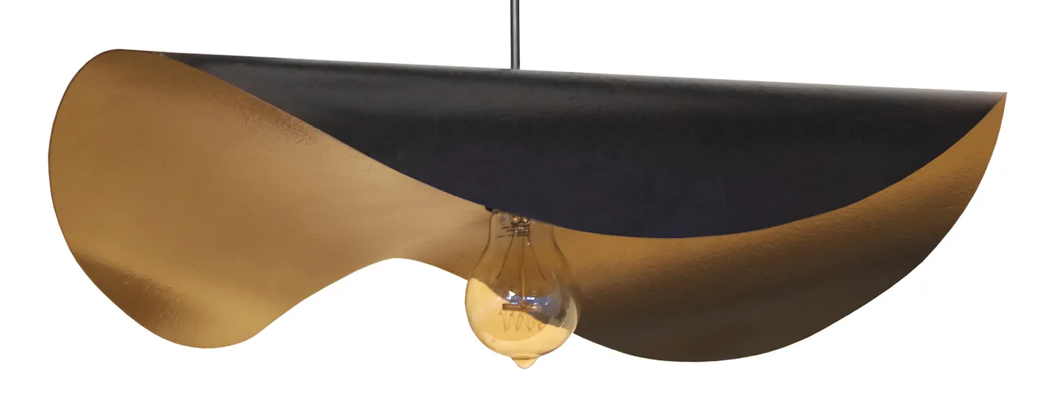 Tosel Grande Madame sospensione metallo nero 50x100 cm