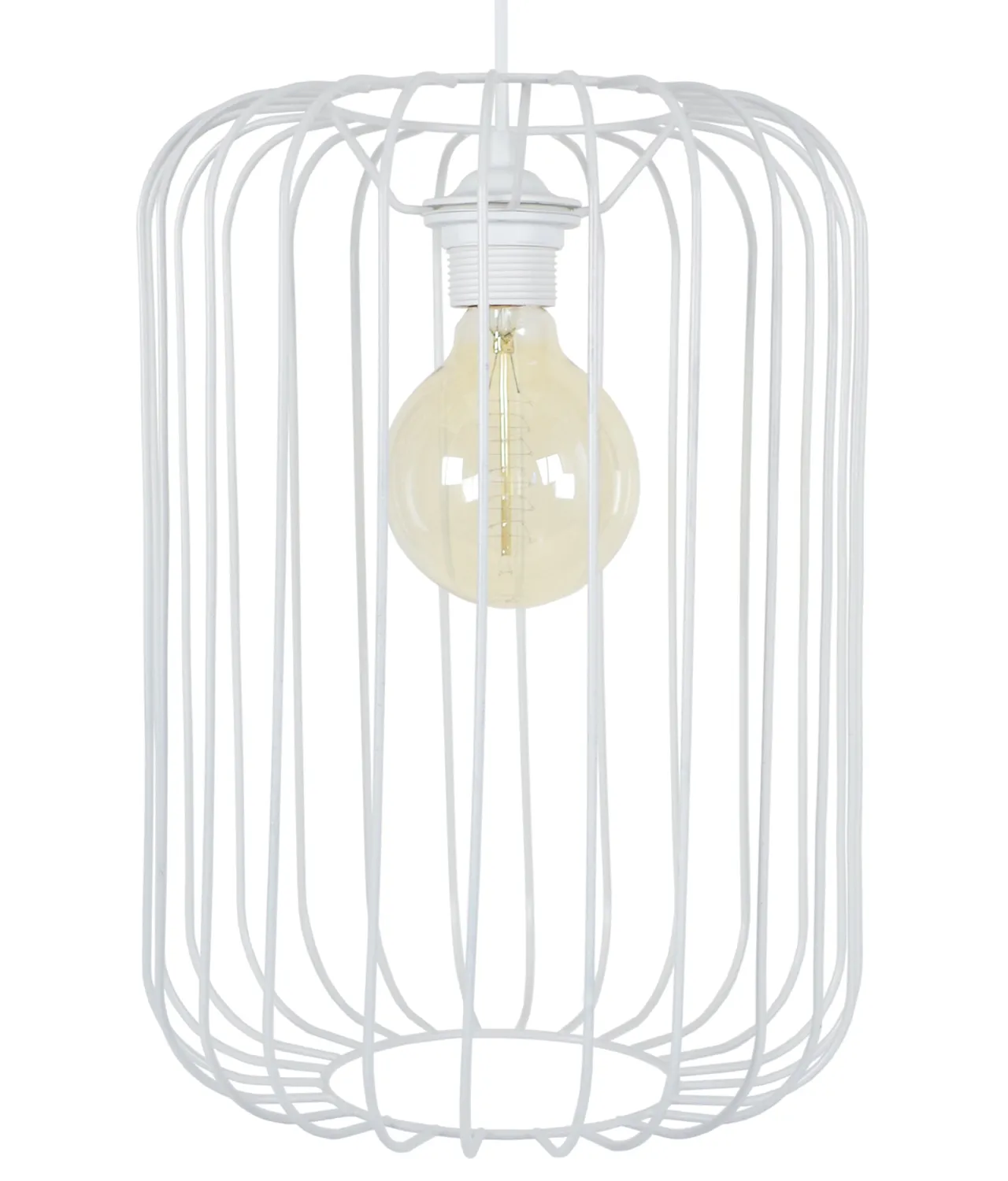 Tosel Sorano sospensione metallo bianco avorio 35x100 cm