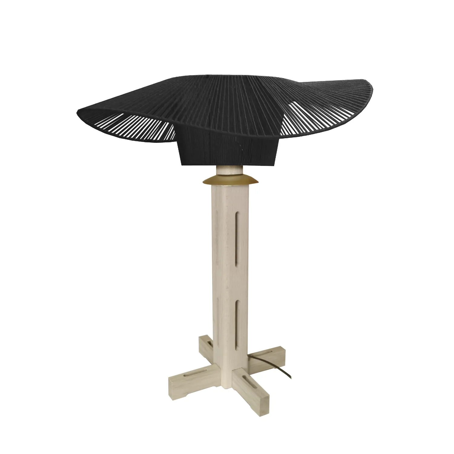 Tosel Padua lampada da comodino naturale 40x60cm legno