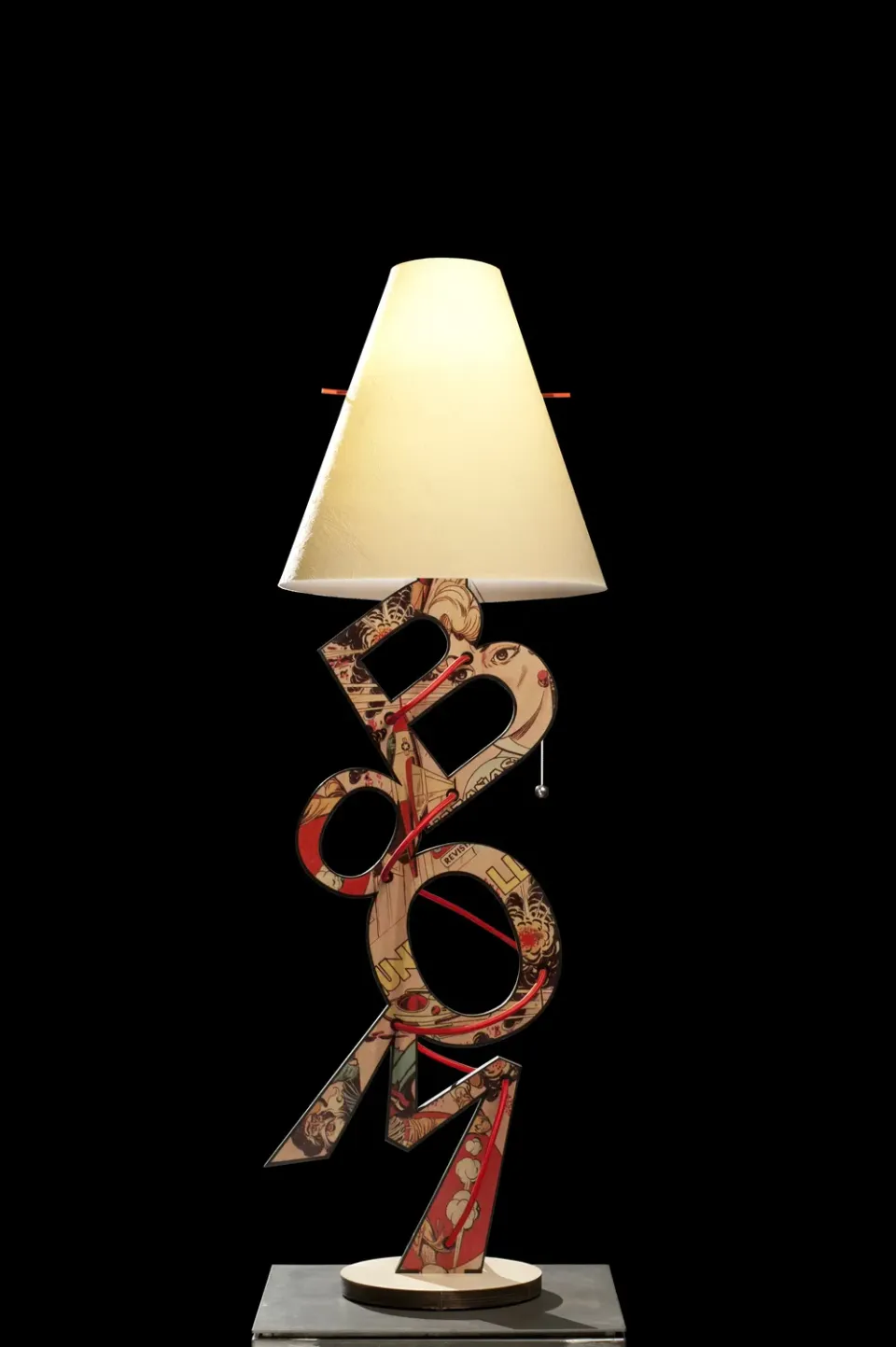 Lucifero Upset Design Boom piantana legno beige E27