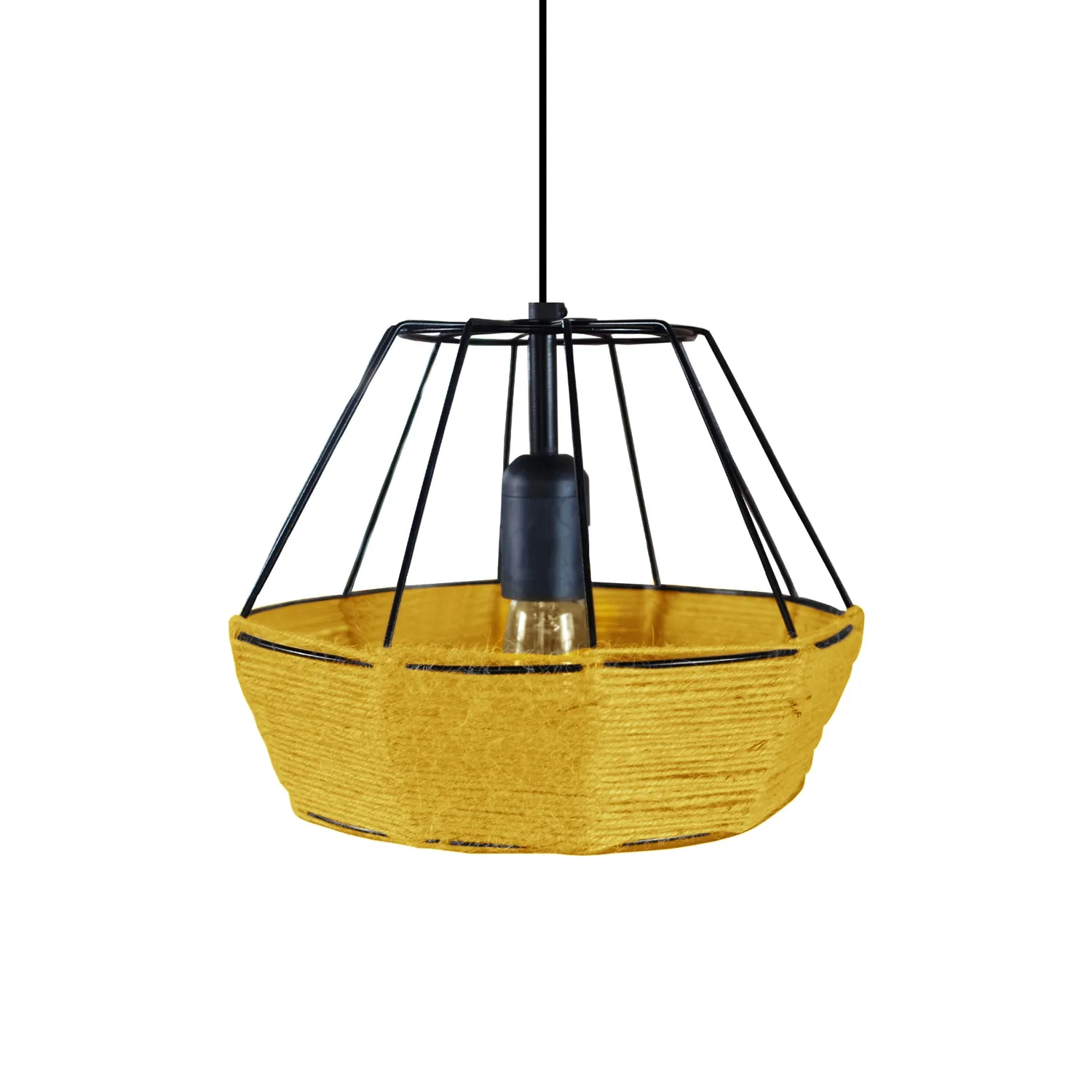 Tosel Evita sospensione corda naturale 100 cm E27