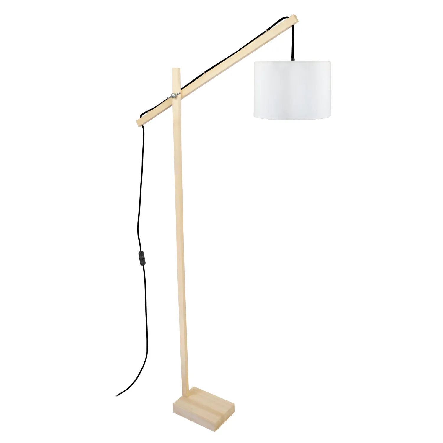 Tosel Enkel piantana lettura legno naturale ecru 80x180 cm