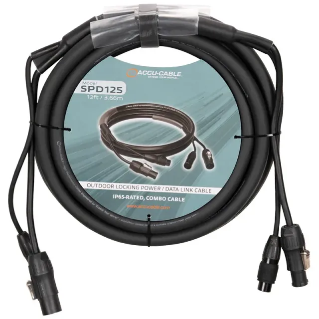 American DJ SPD125 Accu-Cable cavo combo IP65 12ft