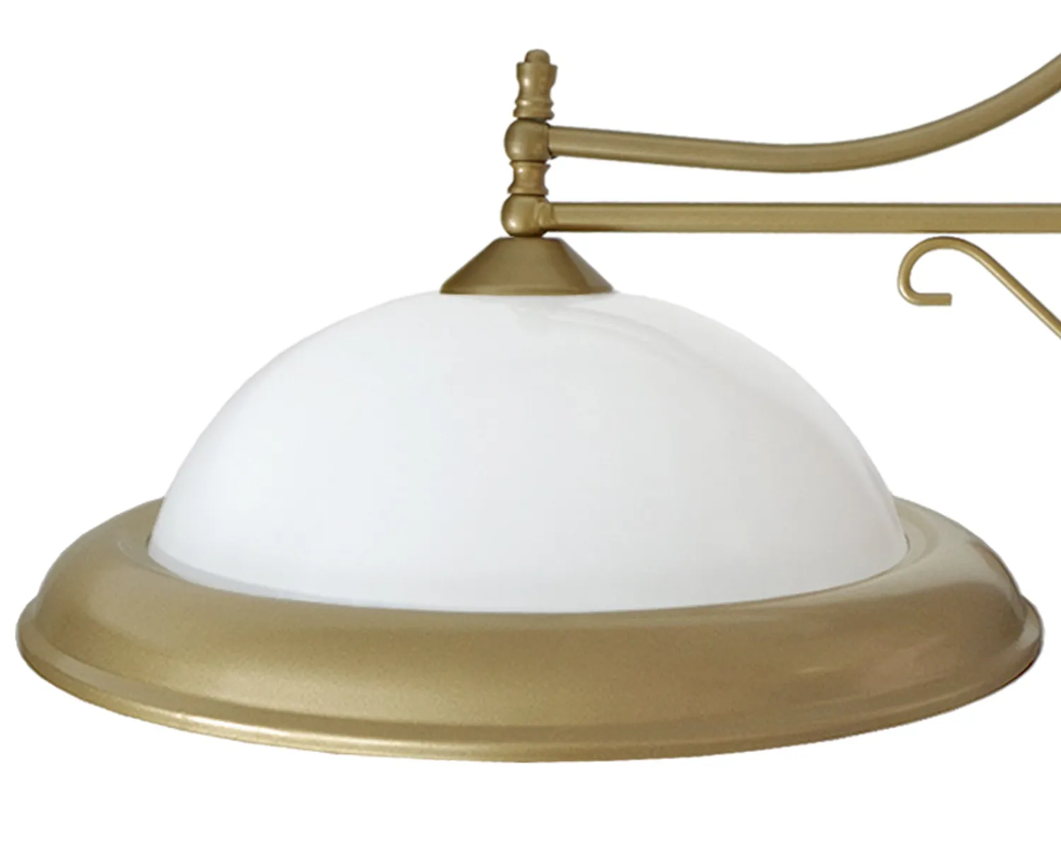 Tosel Billard Lampadario Oro e Verde 100 cm 2xE27