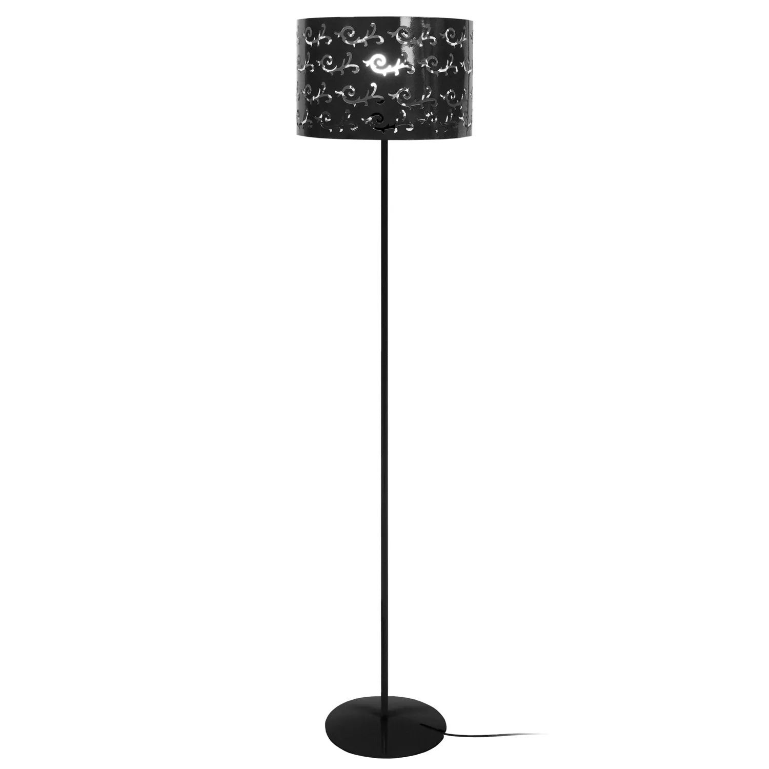 Tosel Lys piantana colonna 30x160 cm nera metallo