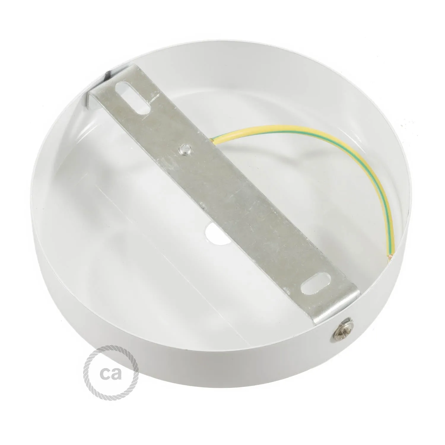 Creative Cables Rosone Soffitto Metallo Bianco 12cm