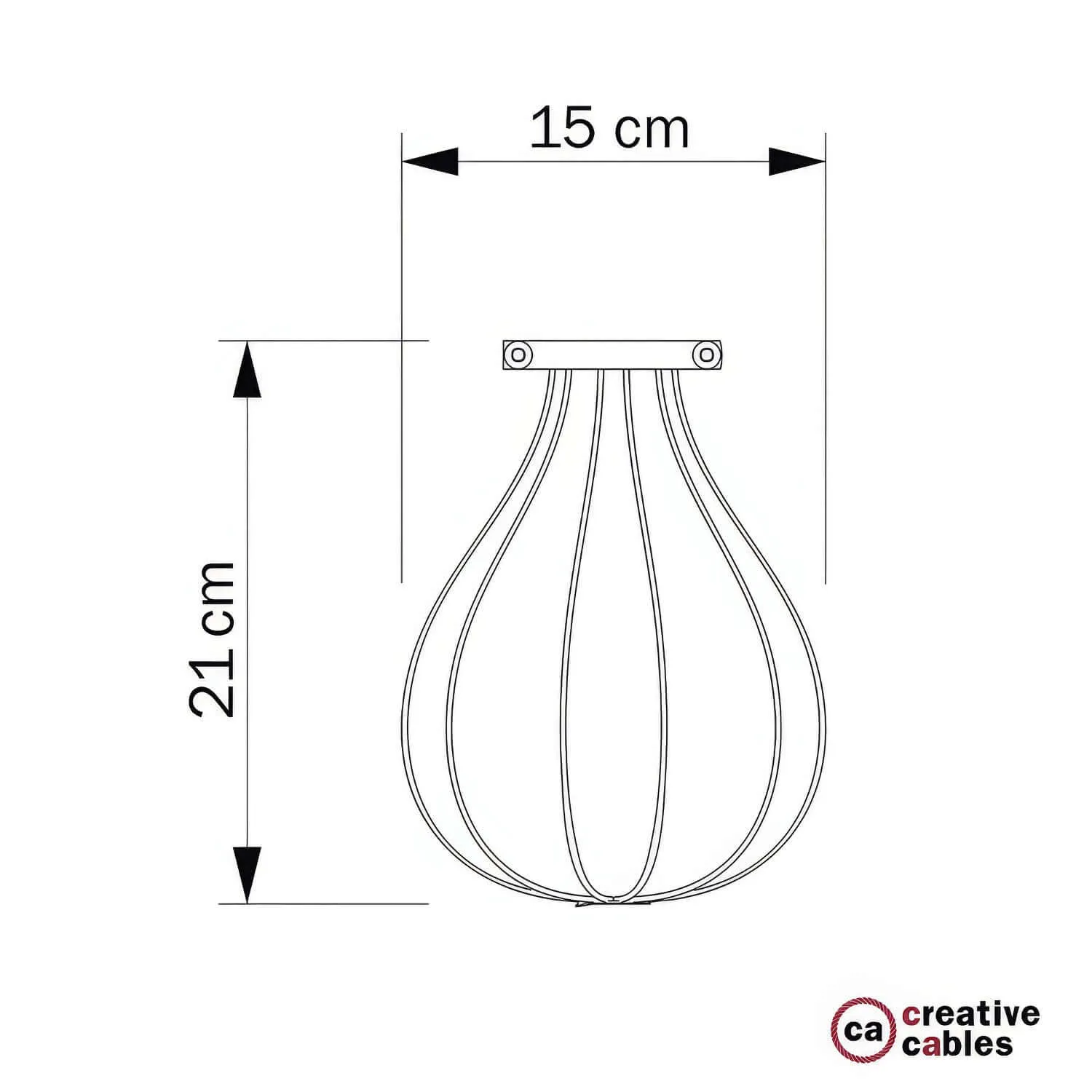 Creative Cables Drop Gabbia Metallo Nero E27