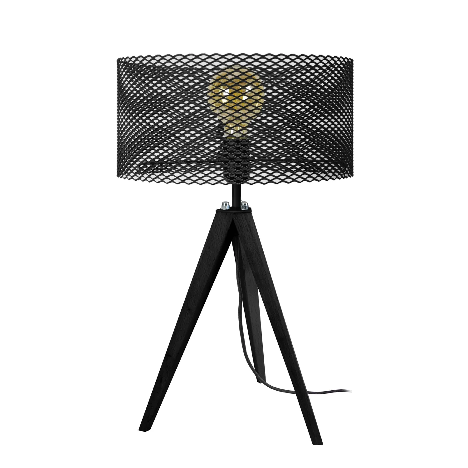 Tosel Adonis lampada tavolo 54 cm nera