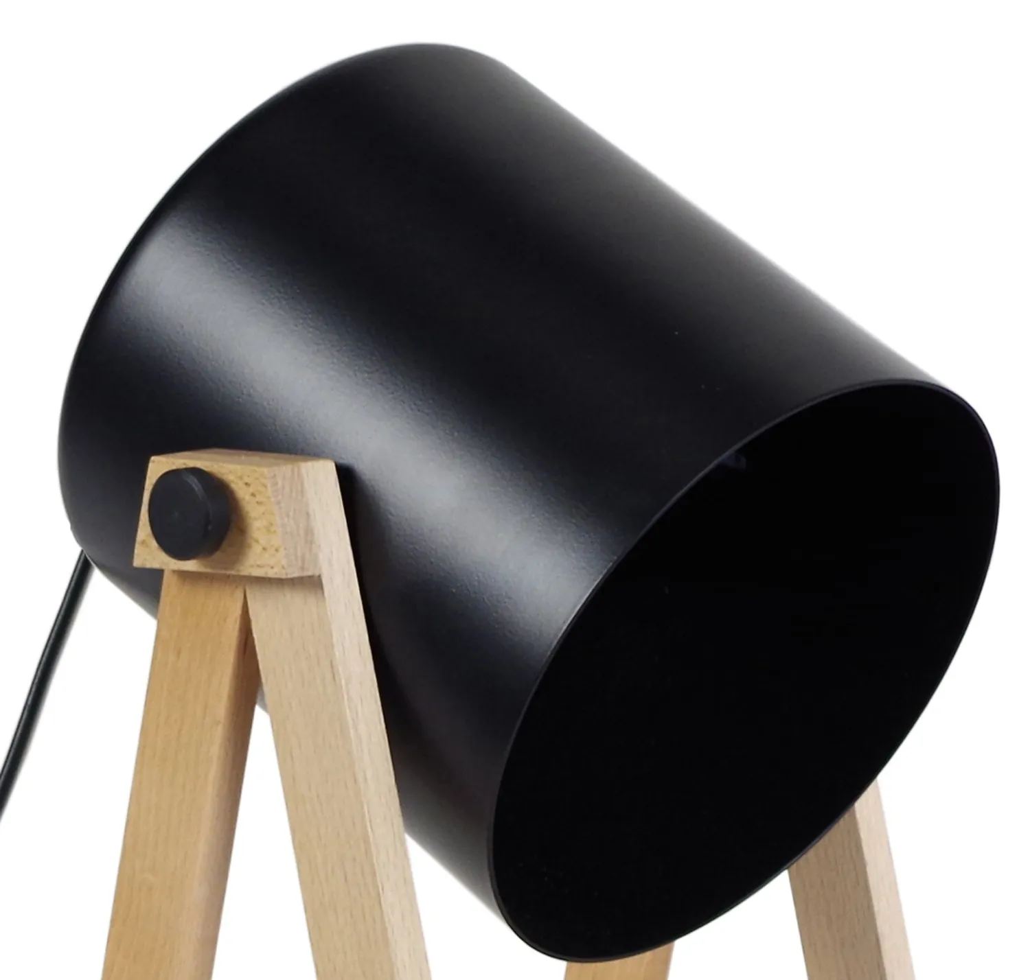Tosel Spielberg lampada da tavolo naturale e nero 20x30 cm