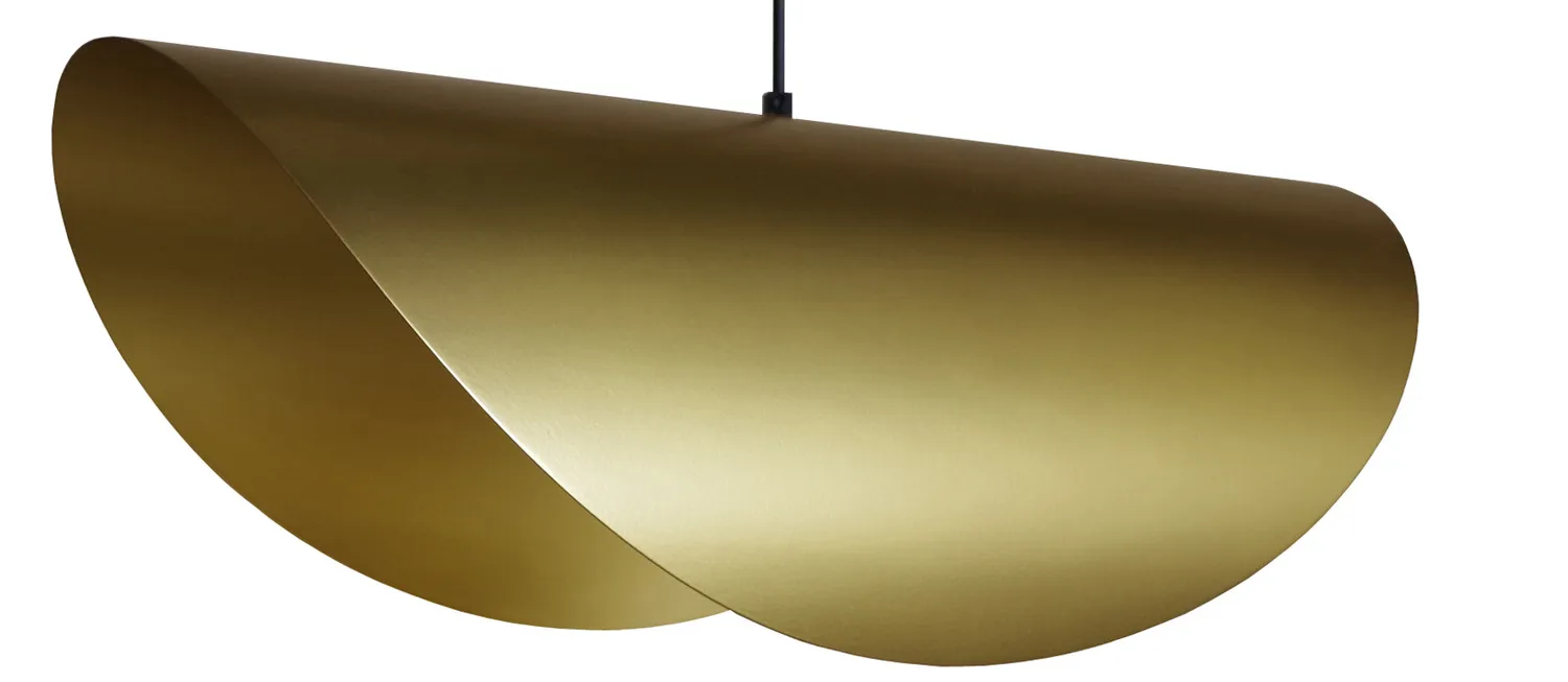 Tosel Frau sospensione ovale oro 50x100 cm metallo