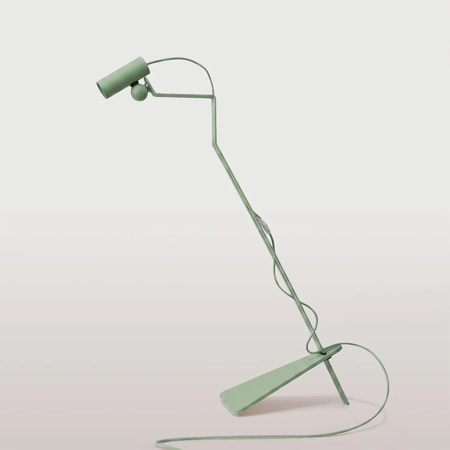 Creative Cables Mario Tubo lampada terra verde con faretto