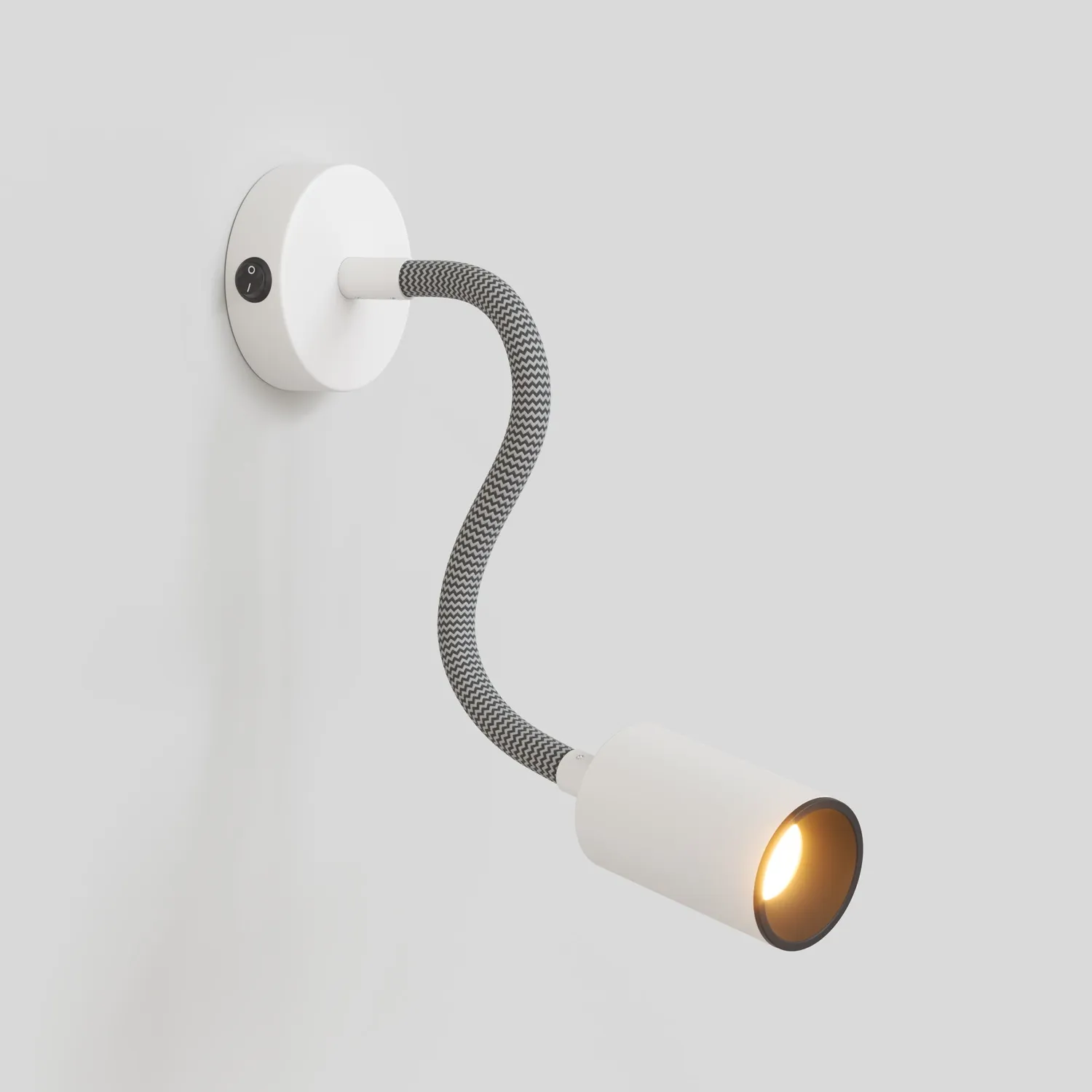 Creative Cables Bispot Flex Applique GU10 Bianco 30 cm Lampadina