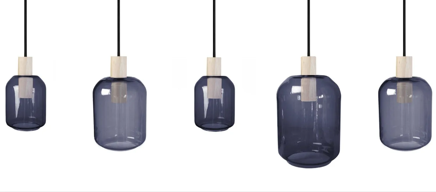 Tosel Svalbard Small lampadario vetro trasparente