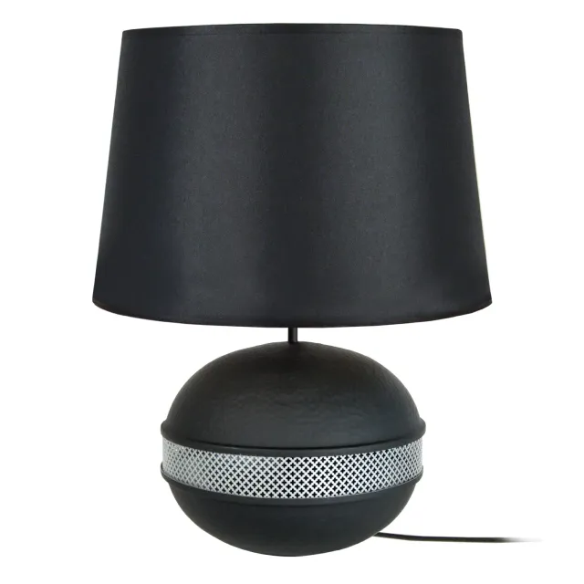 Tosel Saigon Boule lampada da tavolo 40x60cm nera metallo