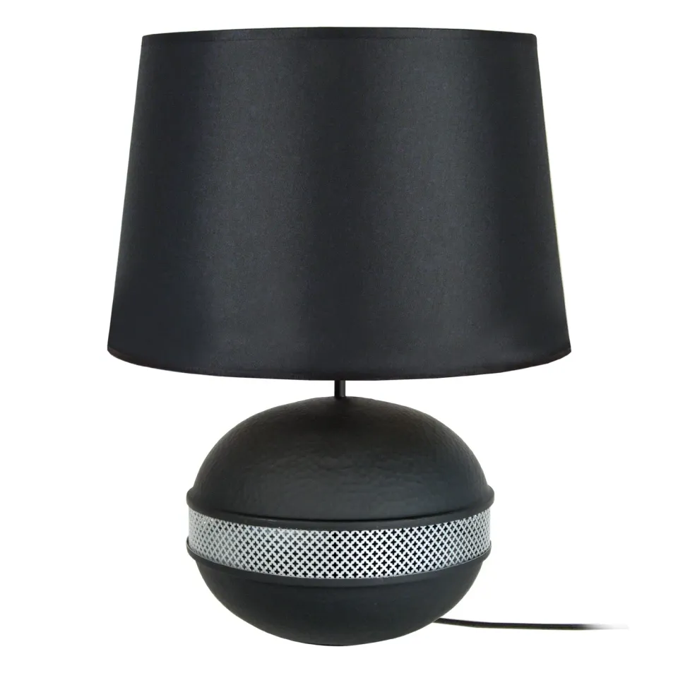 Tosel Saigon Boule lampada da tavolo 40x60cm nera metallo
