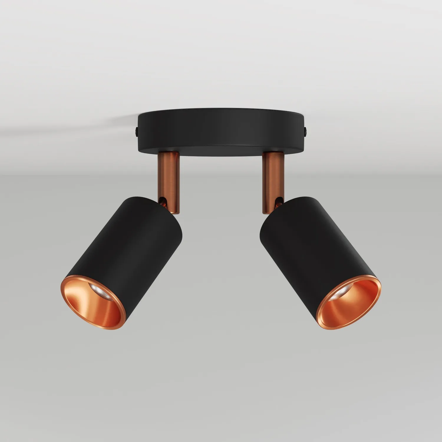 Creative Cables Bispot plafoniera nero rame 2 faretti GU10