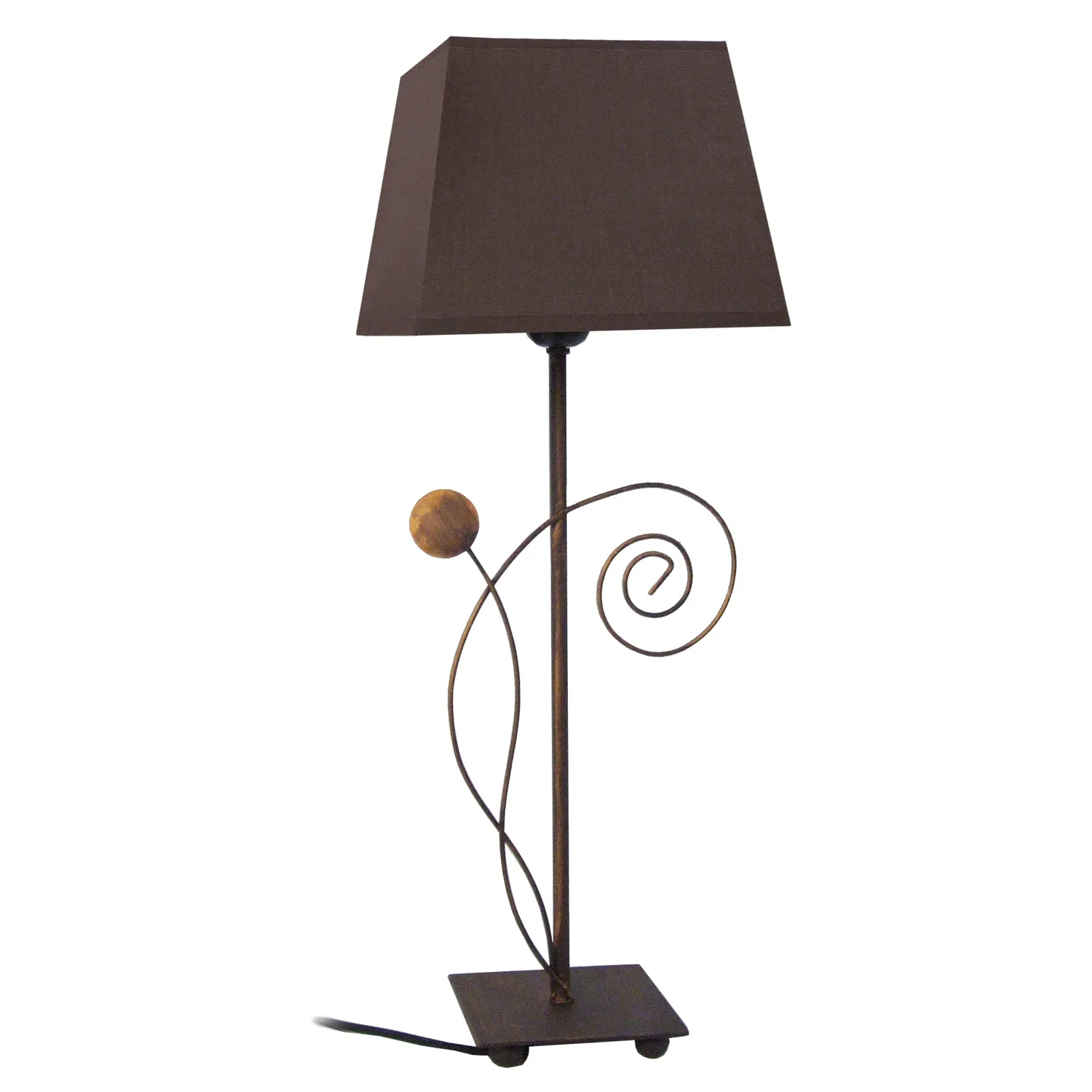 Tosel Perpetuum Lampada da Tavolo Marrone 30x47 cm