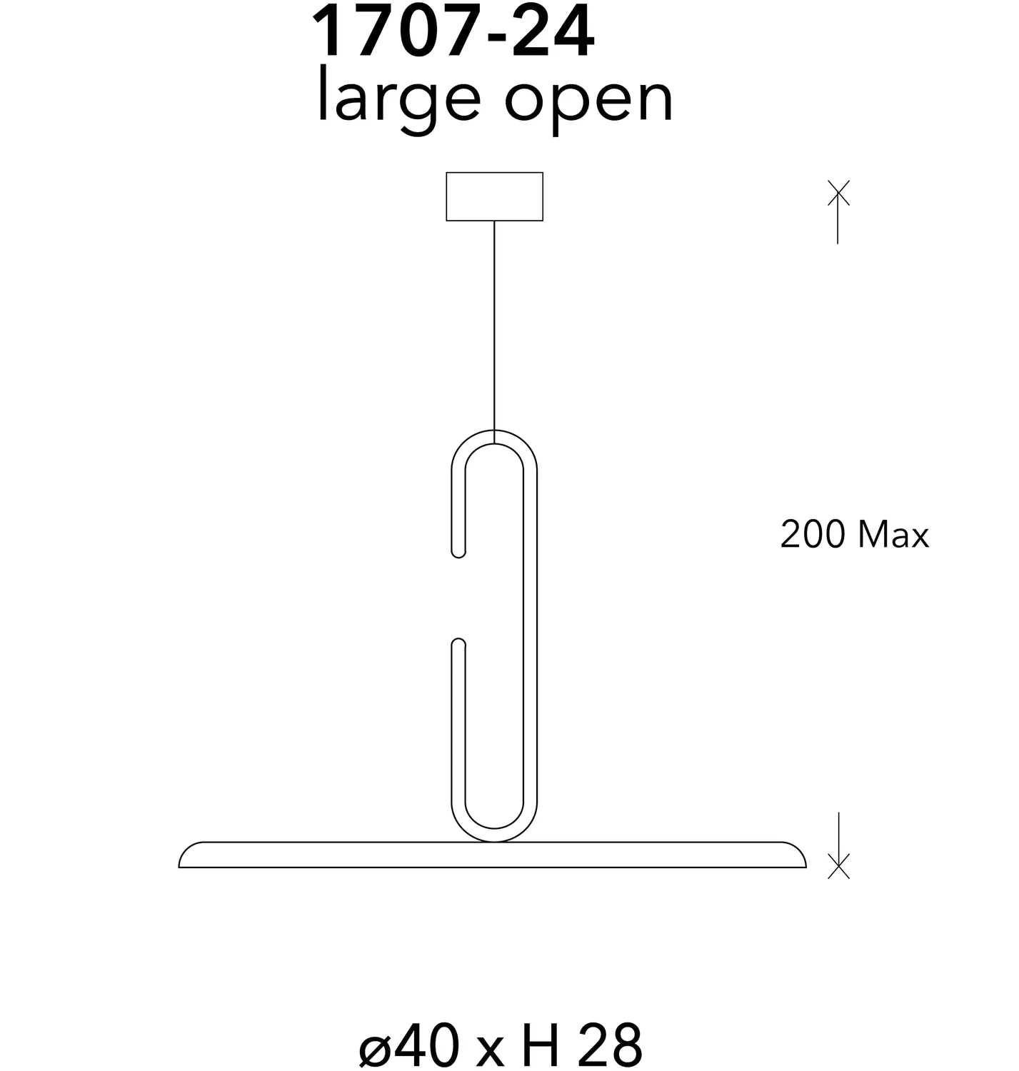 Penta Clip Large sospensione bronzo/bianco LED 40 cm