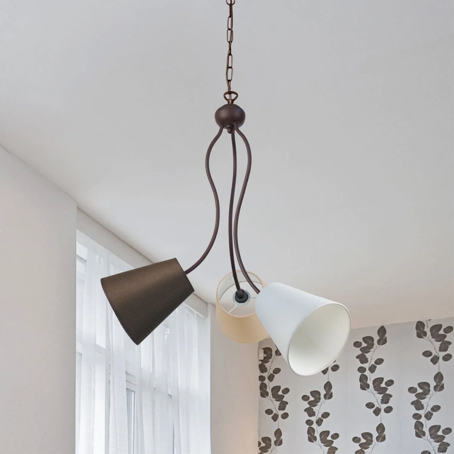 Tosel Nice lampadario multicolore 49x80 cm 3 luci