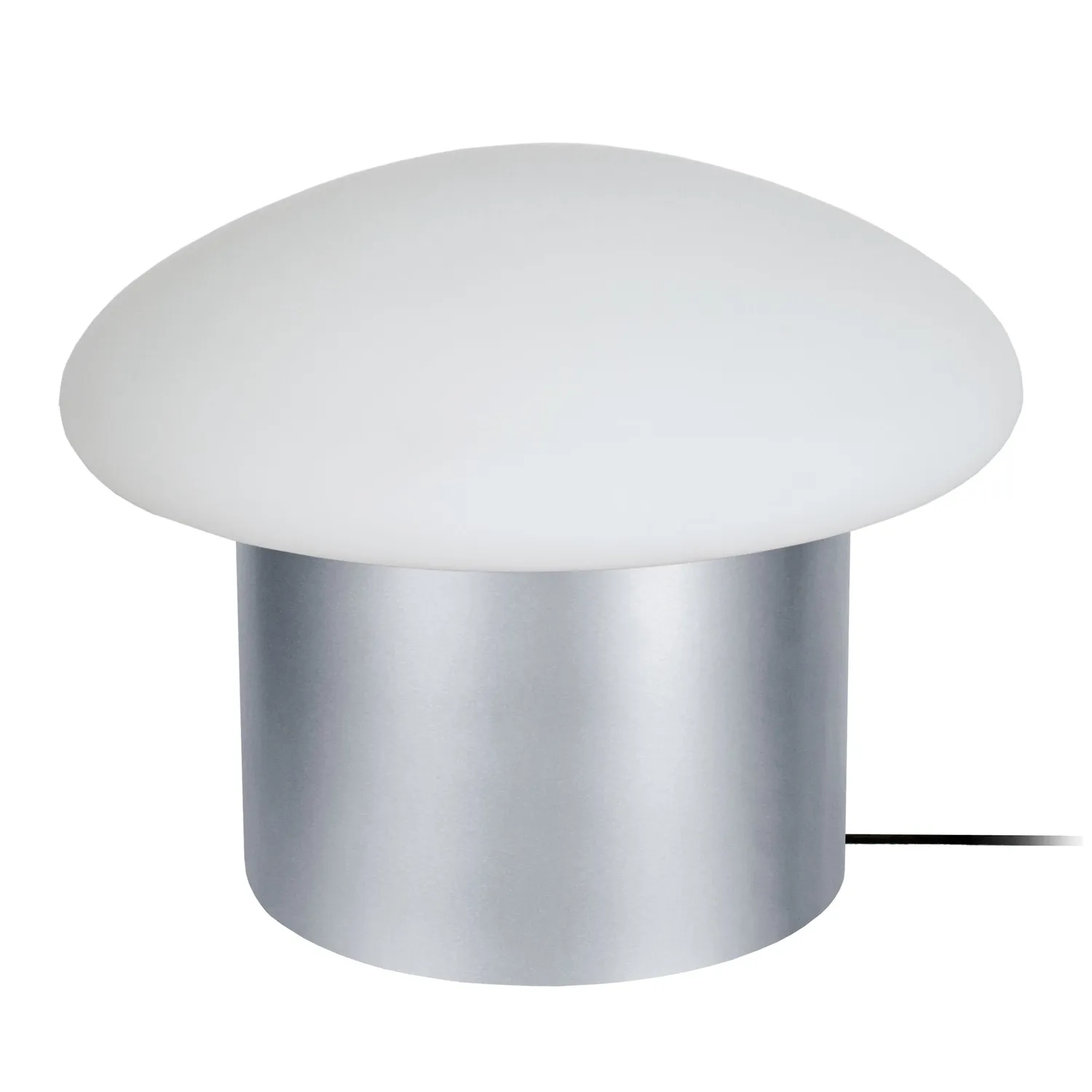 Tosel Pilz lampada tavolo 19x15 nero vetro bianco