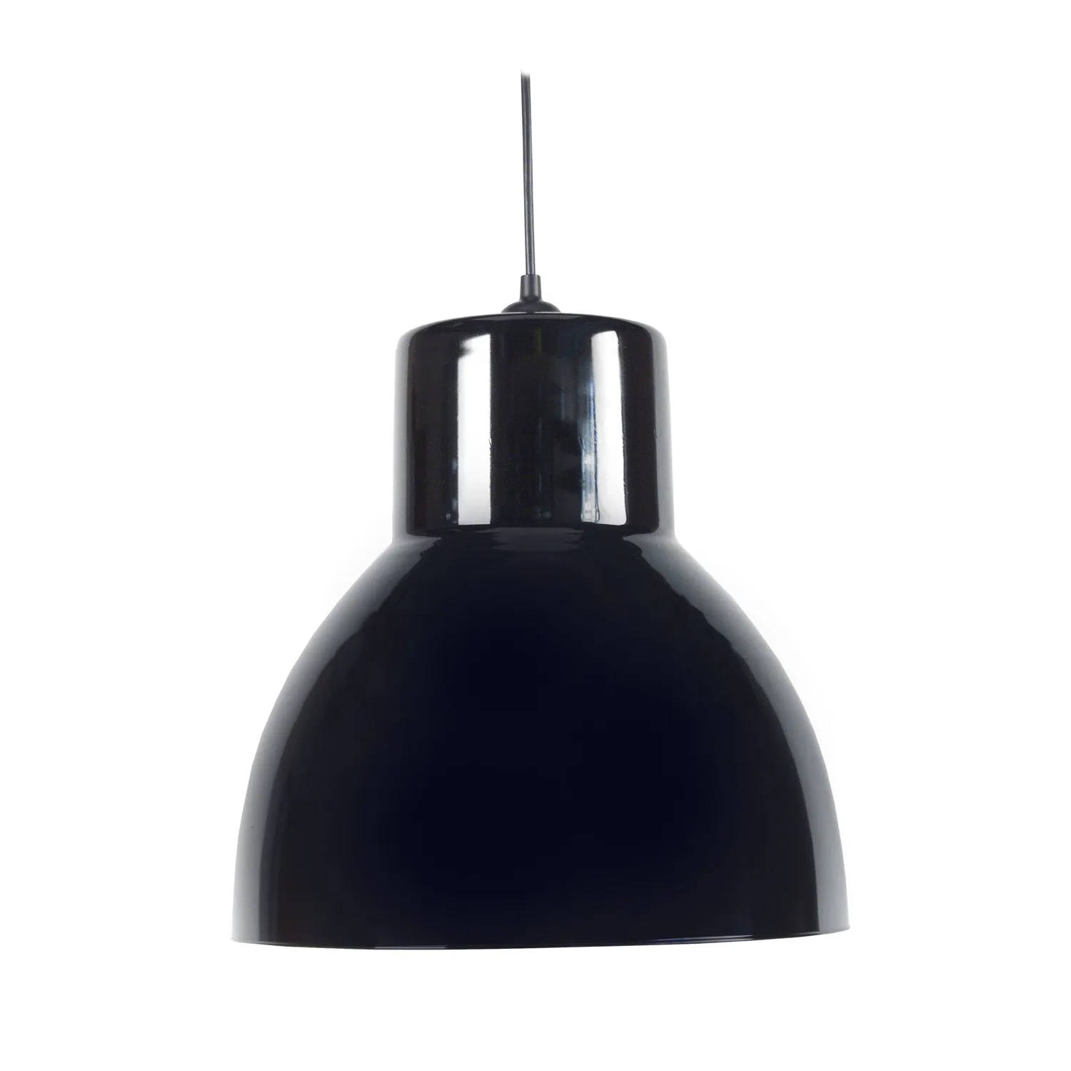 Tosel Cloche Verre sospensione campana vetro nero 30x100cm
