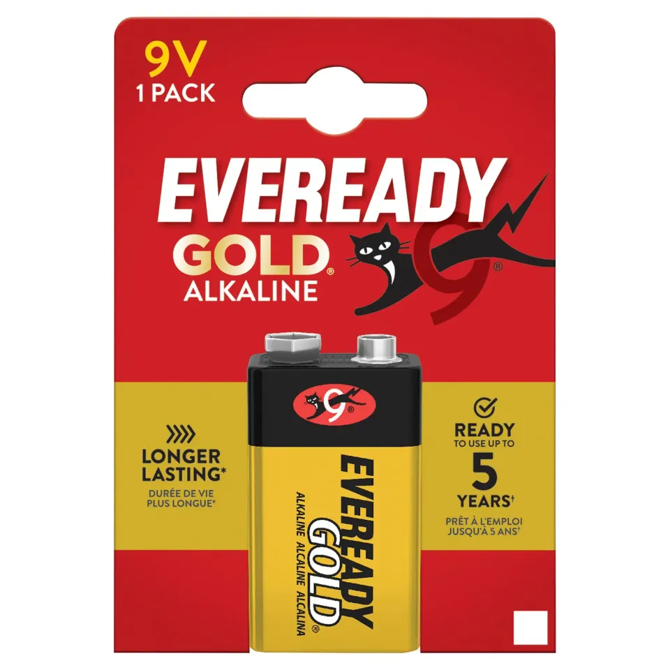 Eveready Gold 9V pila alcalina 9V monouso