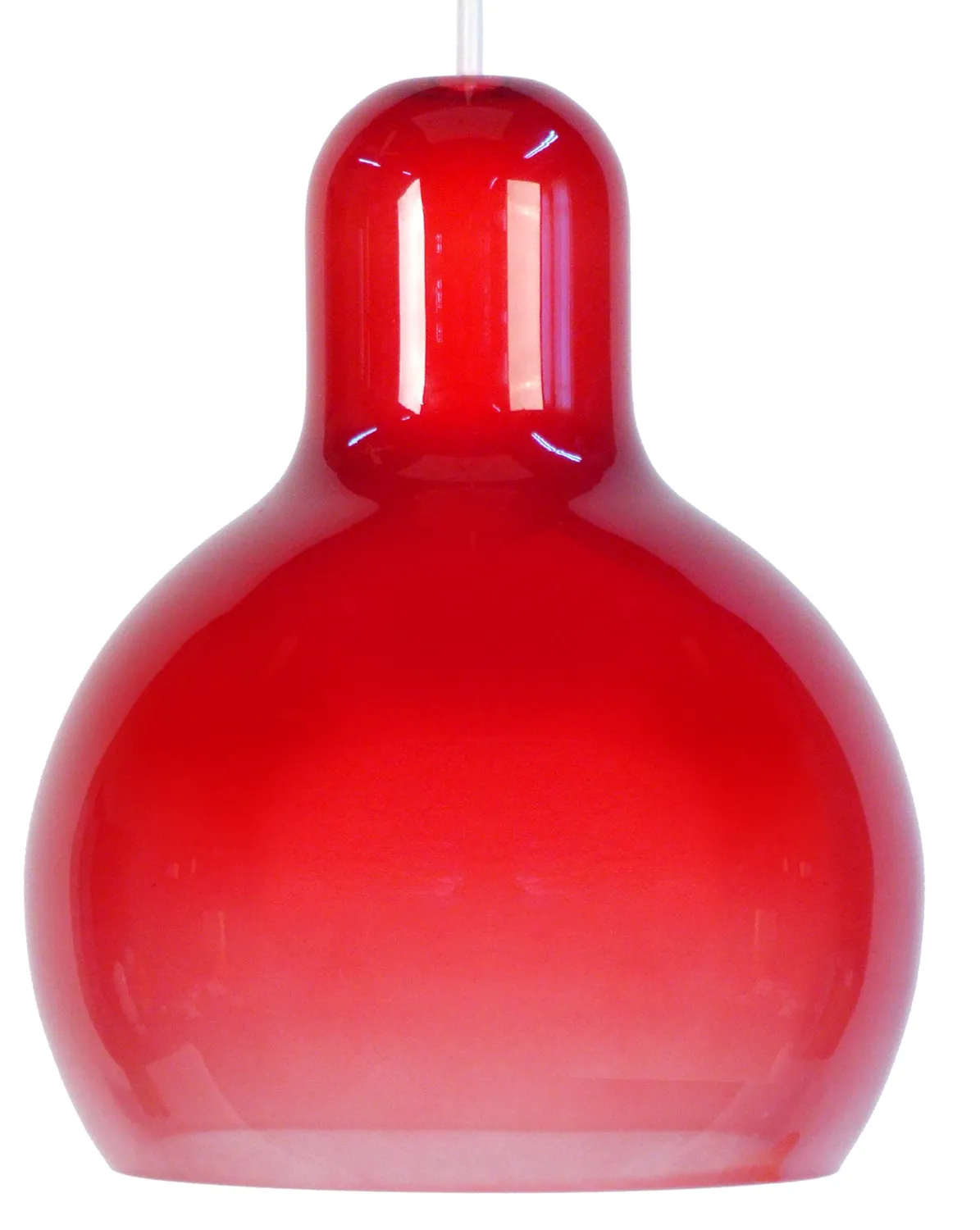Tosel Vianne sospensione vetro rosso cupola E27