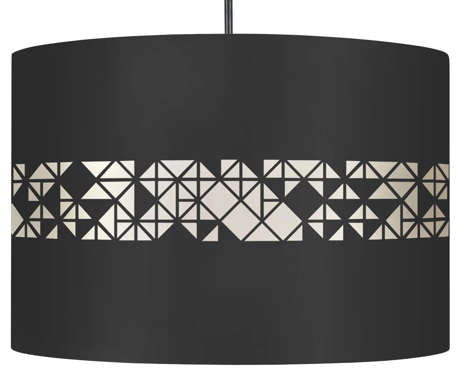 Tosel Ikat sospensione cilindro nera E27