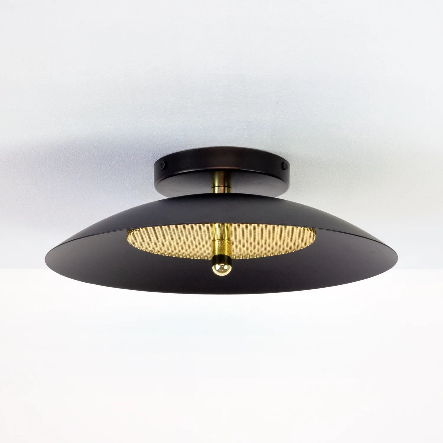 Souda Signal plafoniera nero ottone