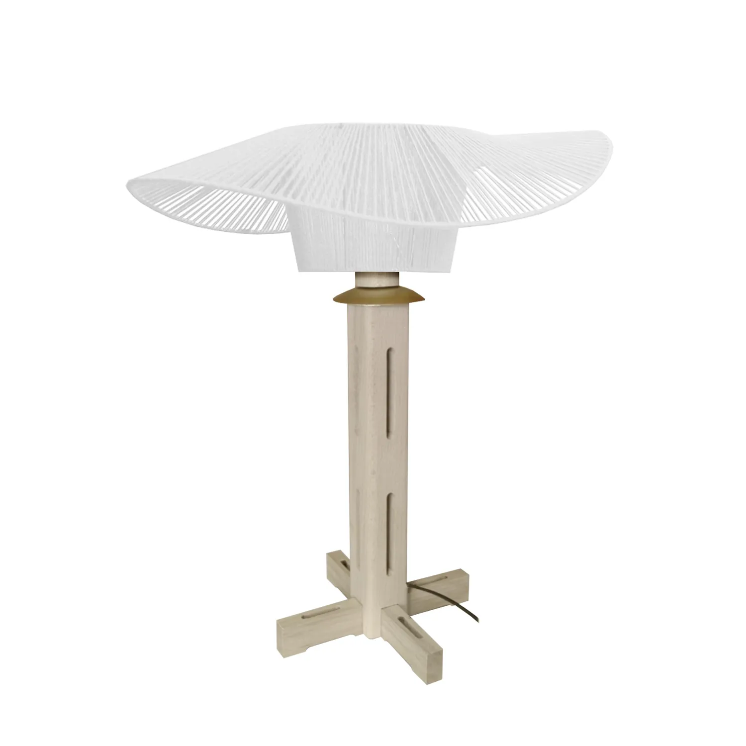 Tosel Padua lampada da comodino naturale 40x60cm legno