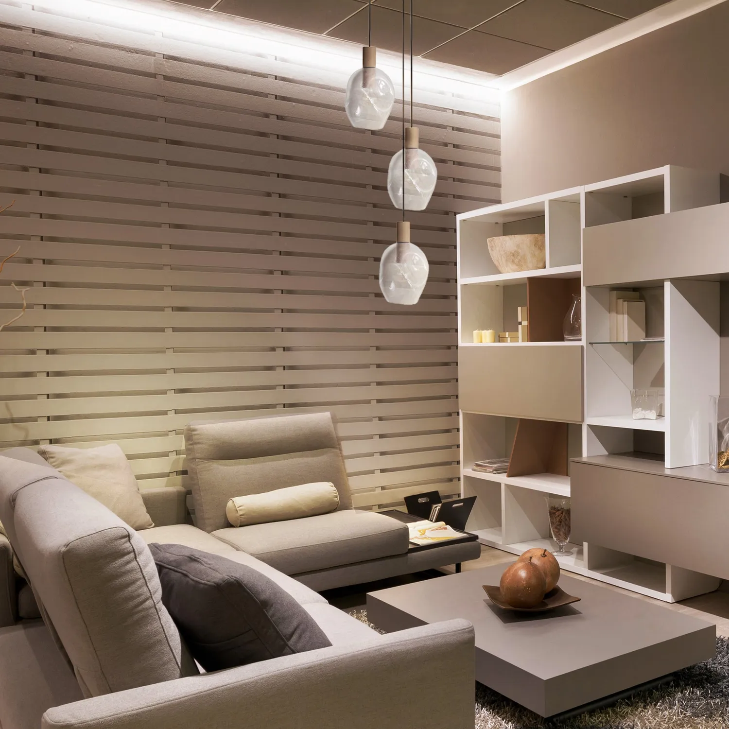 Tosel Vingolf lampadario legno 3 luci vetro trasparente