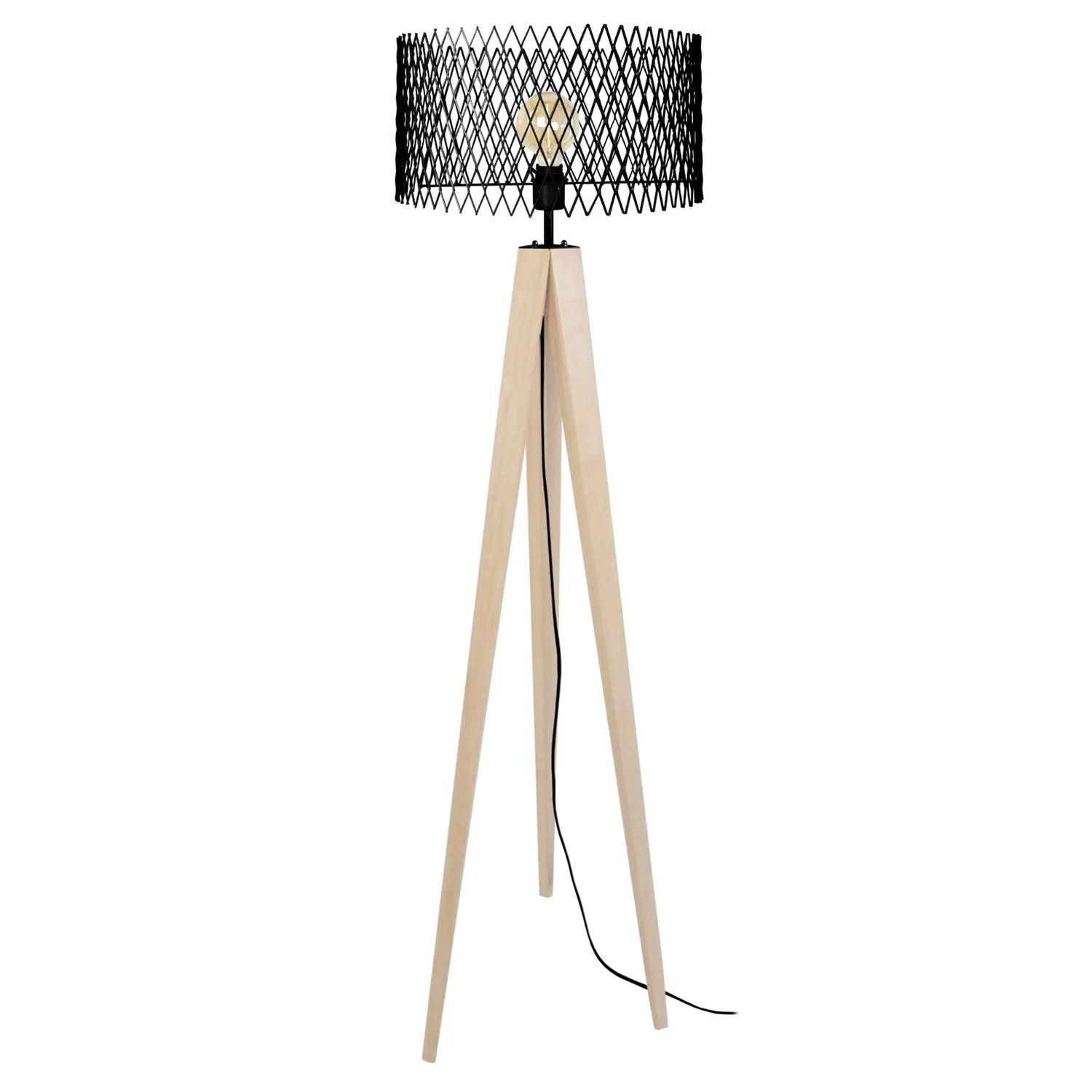 Tosel Aster Piantana a Treppiede Nero 45x160 cm Metallo