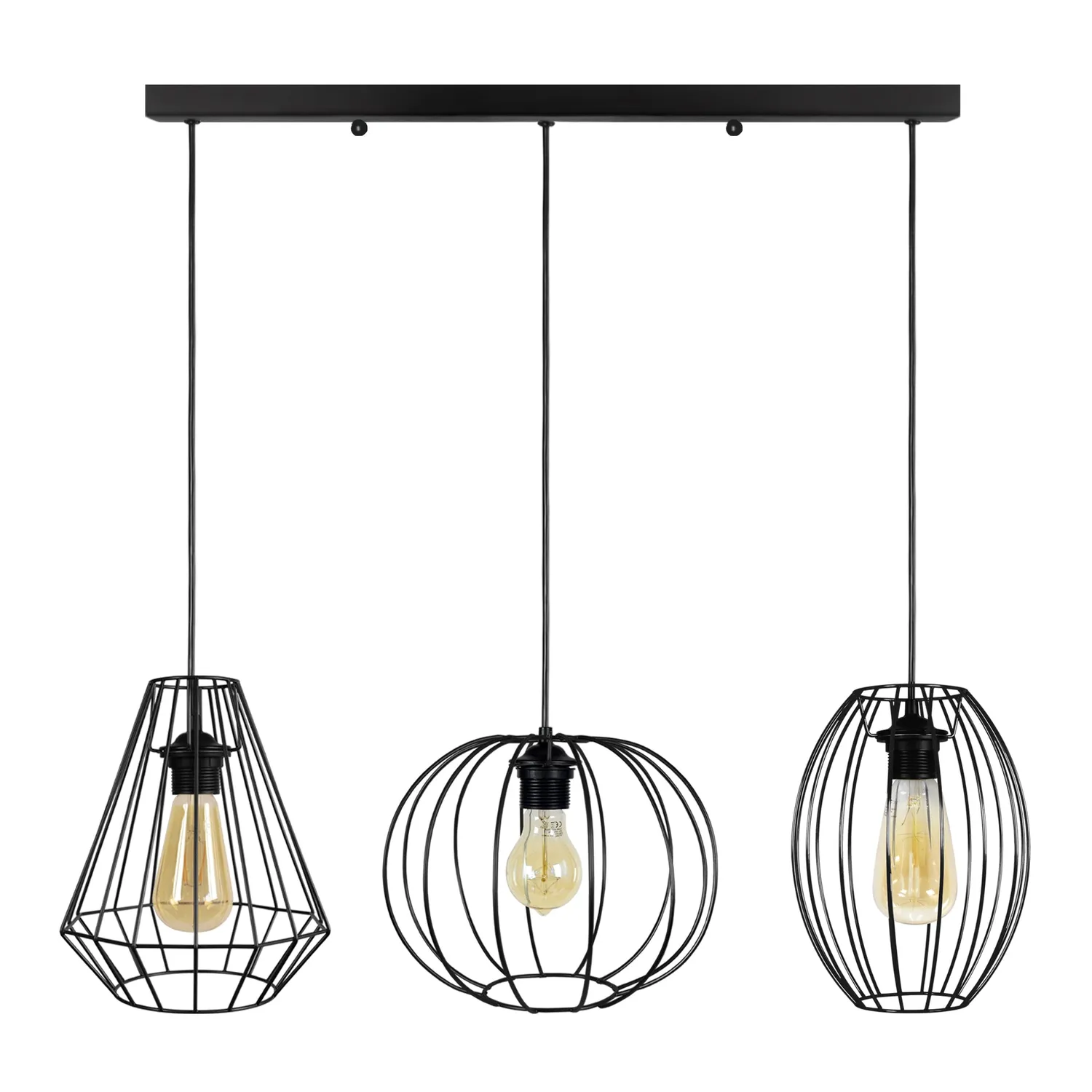 Tosel Diamond Pacentro Asolo lampadario 90 cm bianco 3 luci