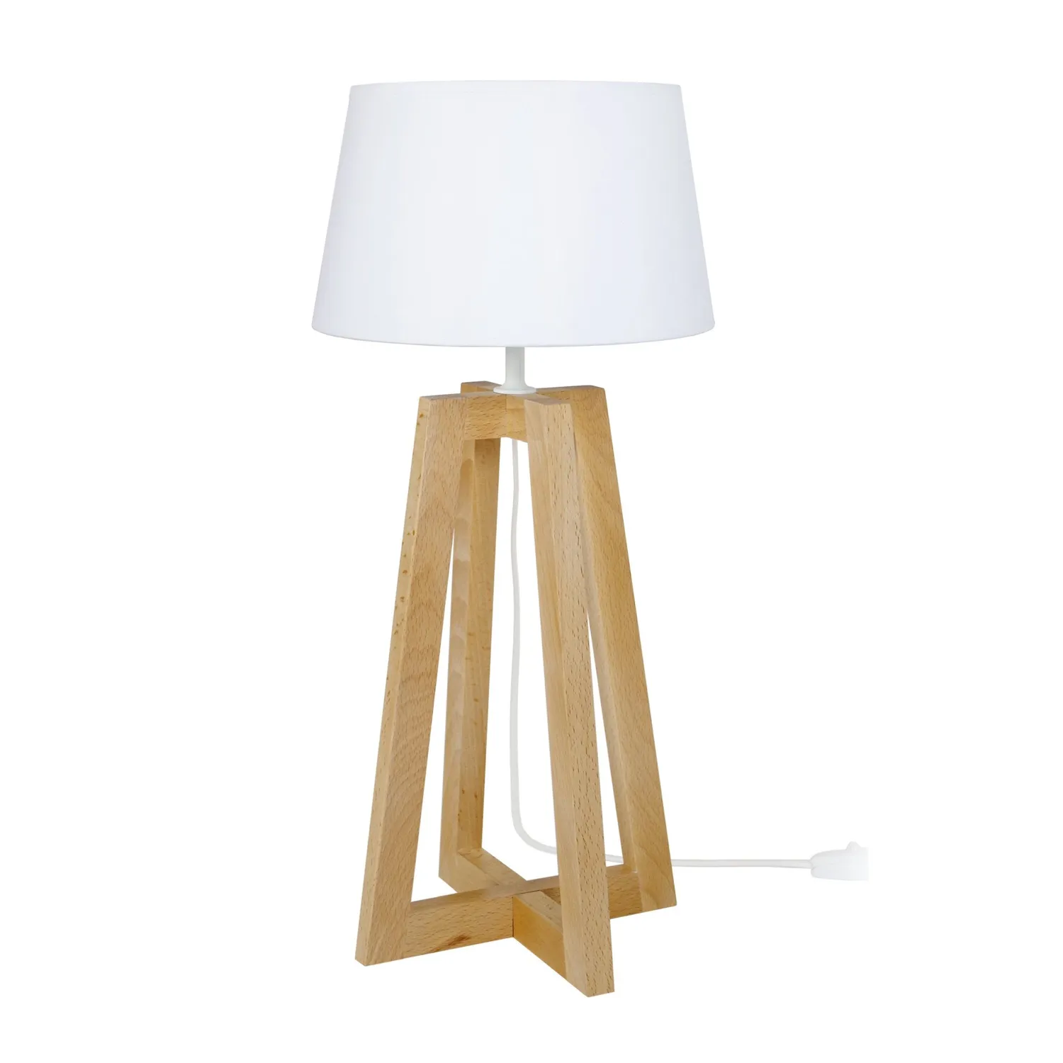 Tosel Lot Quadripode lampada tavolo 25x51cm bianca