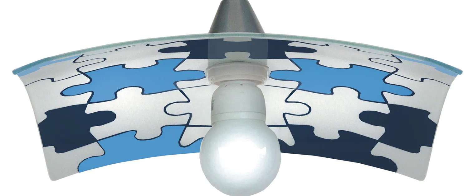 Tosel Manon sospensione geometrica blu 30x100cm cavo quadrato