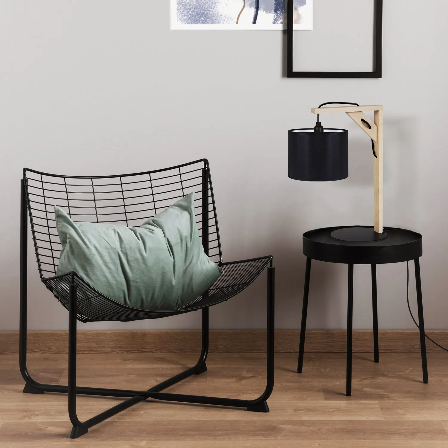 Tosel Equerre lampada tavolo ecrù 16x40 cm